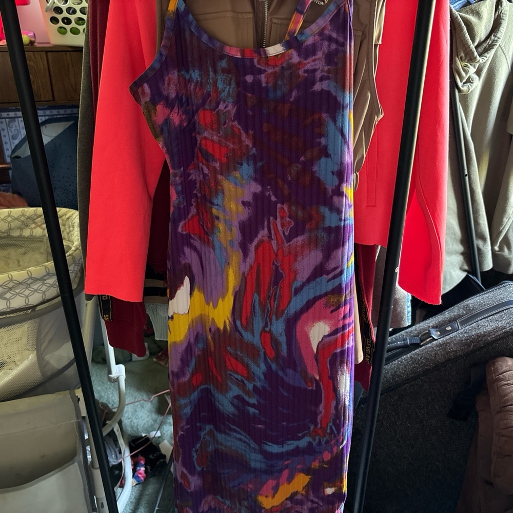 Multicolor Abstract Women's Dress